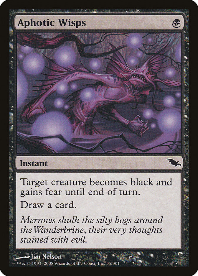Aphotic Wisps – Common Magic: The Gathering card from Shadowmoor (#55)