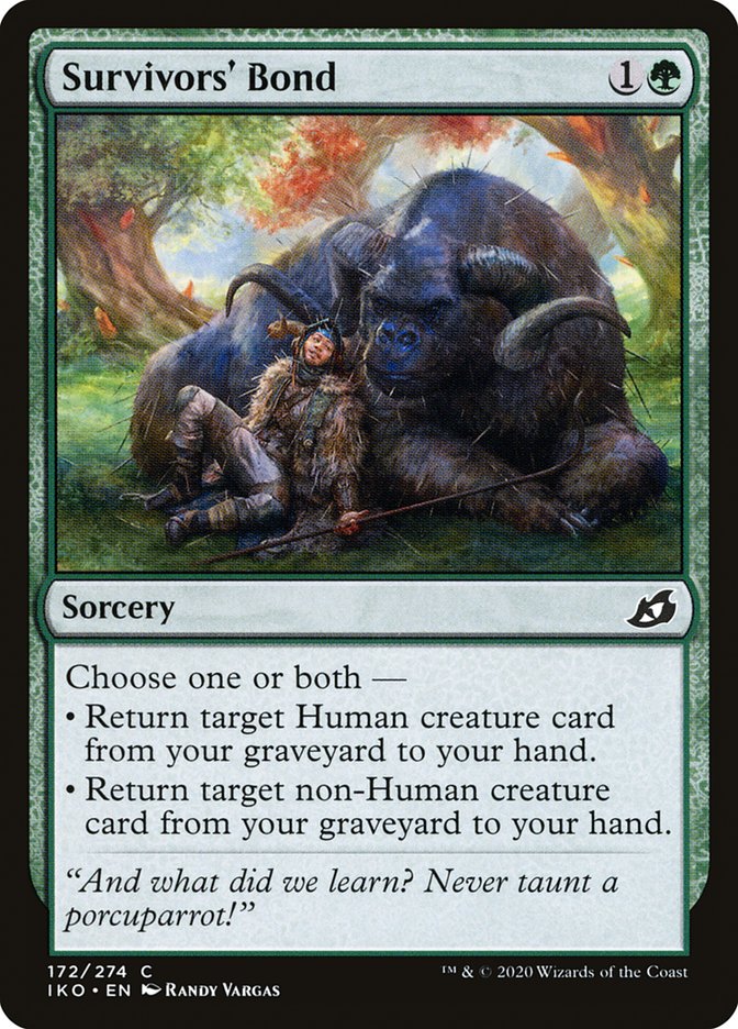 Survivors' Bond – Common Magic: The Gathering card from Ikoria: Lair of Behemoths (#172)