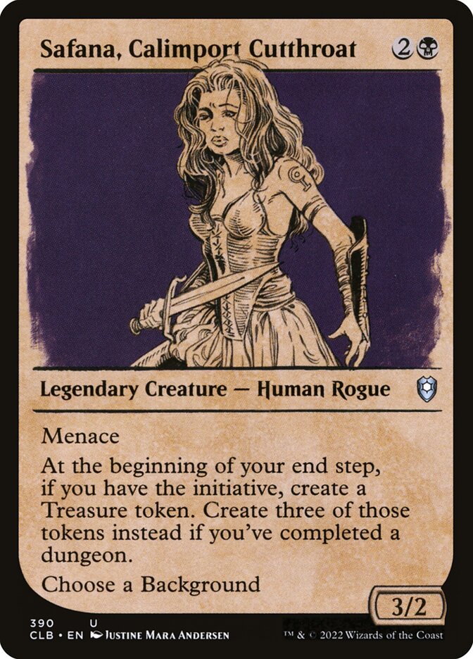 Safana, Calimport Cutthroat – Uncommon Magic: The Gathering card from Commander Legends: Battle for Baldur's Gate (#390)