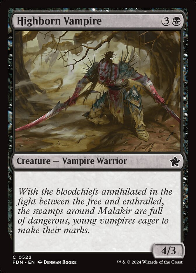 Highborn Vampire – Common Magic: The Gathering card from Foundations (#522)