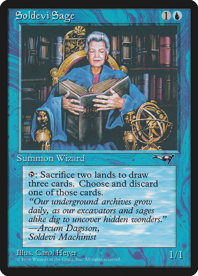 Soldevi Sage – Common Magic: The Gathering card from Alliances (#34b)