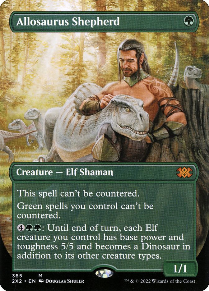 Allosaurus Shepherd – Mythic Magic: The Gathering card from Double Masters 2022 (#365)