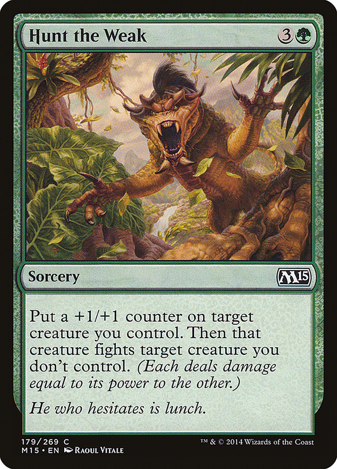 Hunt the Weak – Common Magic: The Gathering card from Magic 2015 (#179)