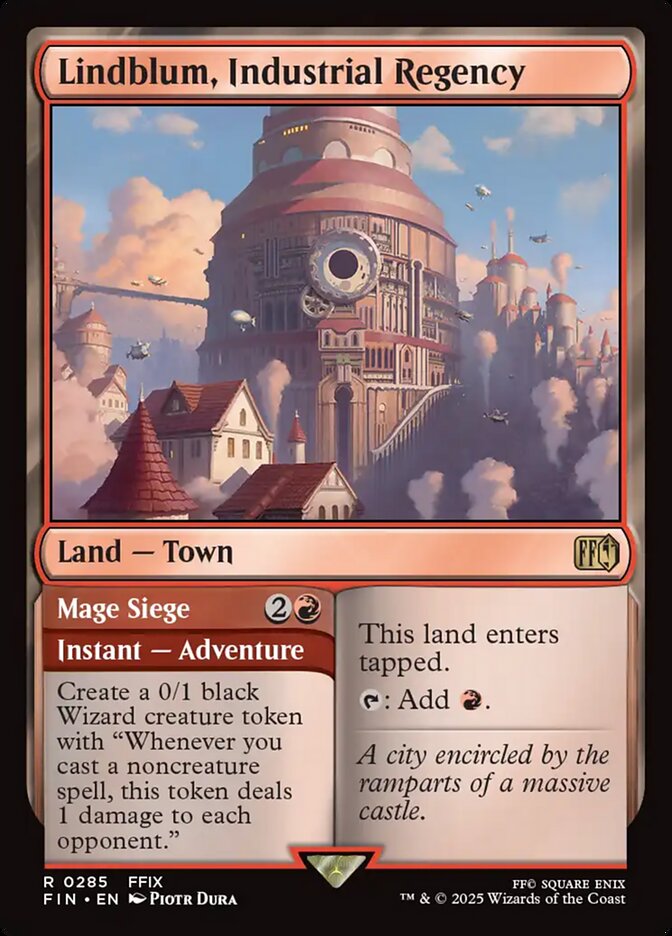 Lindblum, Industrial Regency // Mage Siege – Rare Magic: The Gathering card from Final Fantasy (#285)
