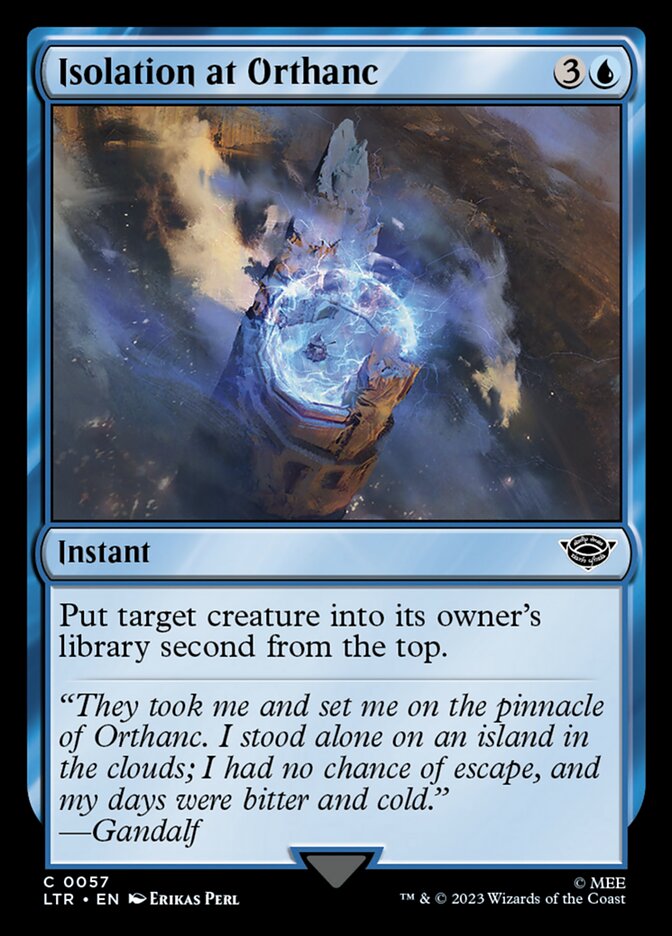 Isolation at Orthanc – Common Magic: The Gathering card from The Lord of the Rings: Tales of Middle-earth (#57)