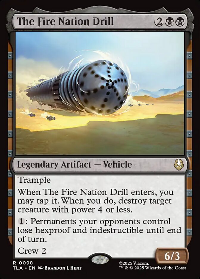 The Fire Nation Drill – Rare Magic: The Gathering card from Avatar: The Last Airbender (#98)