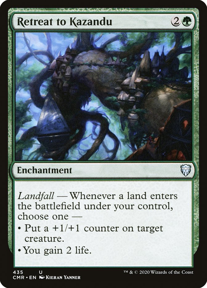 Retreat to Kazandu – Uncommon Magic: The Gathering card from Commander Legends (#435)