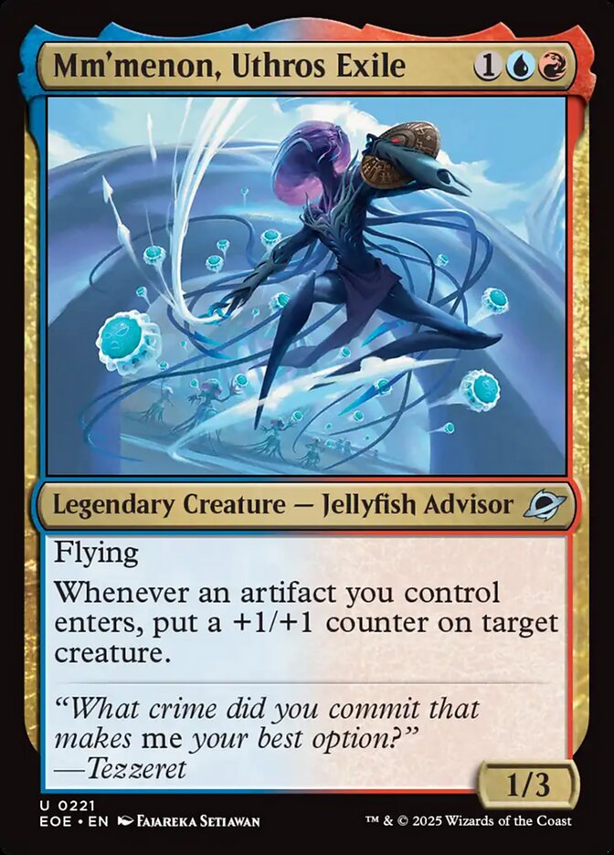 Mm'menon, Uthros Exile – Uncommon Magic: The Gathering card from Edge of Eternities (#221)