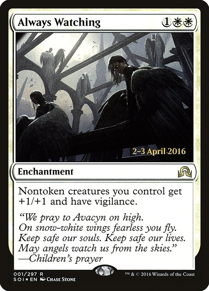 Always Watching – Rare Magic: The Gathering card from Shadows over Innistrad Promos (#1s)