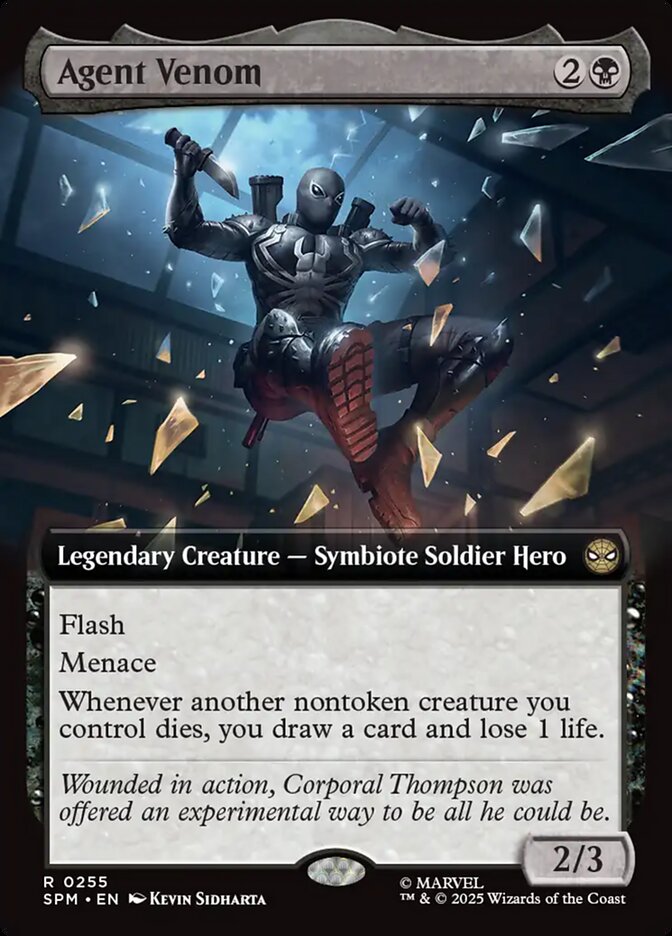 Agent Venom – Rare Magic: The Gathering card from Marvel's Spider-Man (#255)