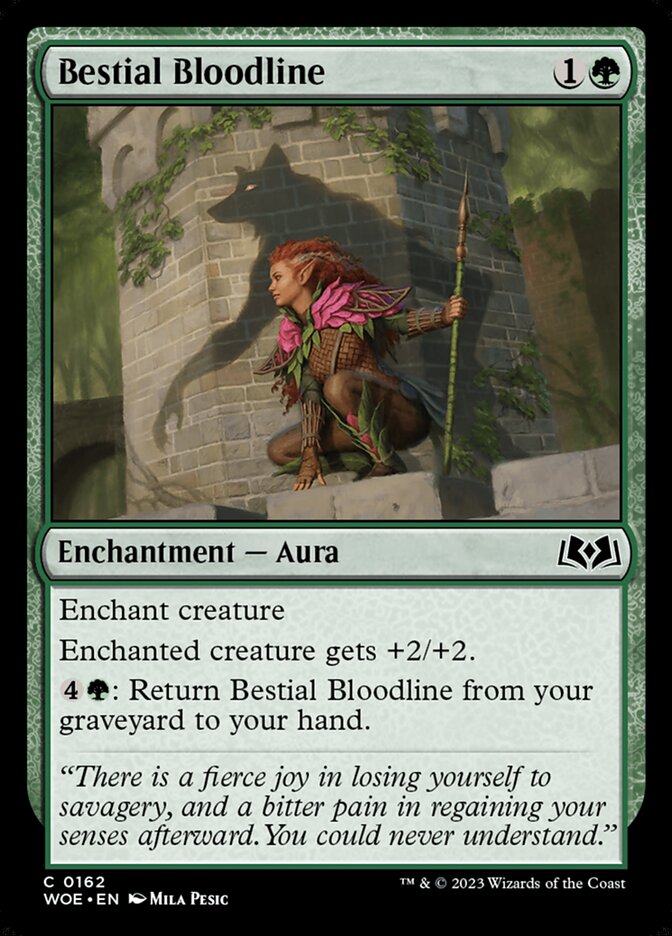 Bestial Bloodline – Common Magic: The Gathering card from Wilds of Eldraine (#162)