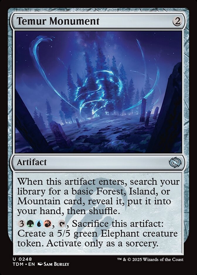 Temur Monument – Uncommon Magic: The Gathering card from Tarkir: Dragonstorm (#248)