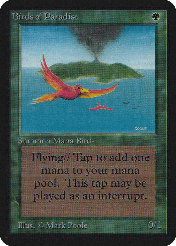 Birds of Paradise – Rare Magic: The Gathering card from Limited Edition Alpha (#186)