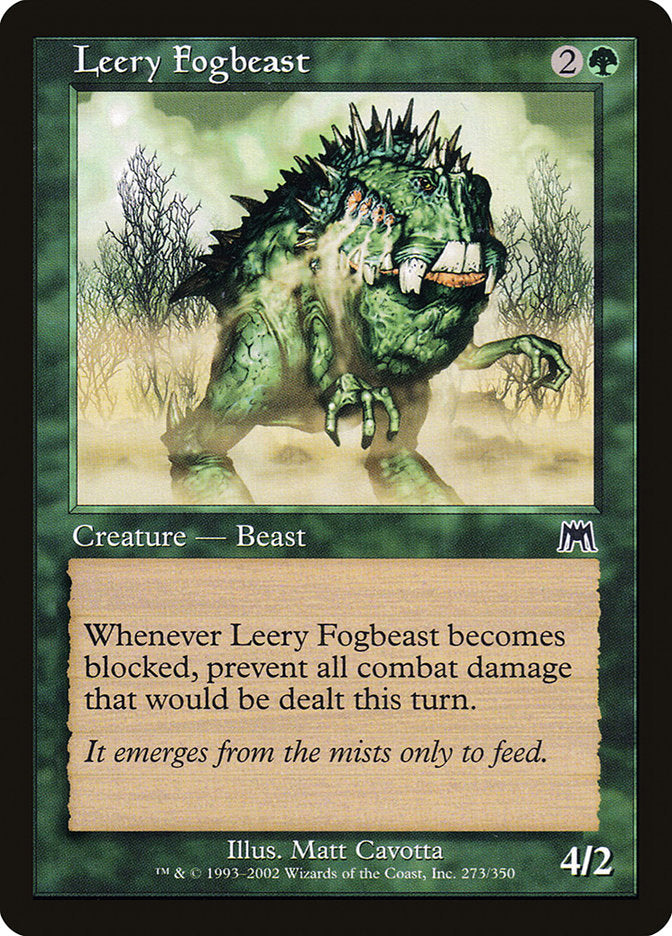 Leery Fogbeast – Common Magic: The Gathering card from Onslaught (#273)