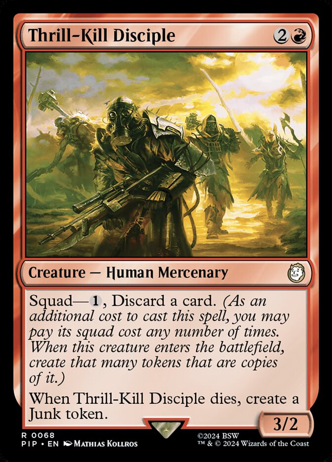 Thrill-Kill Disciple – Rare Magic: The Gathering card from Fallout (#68)