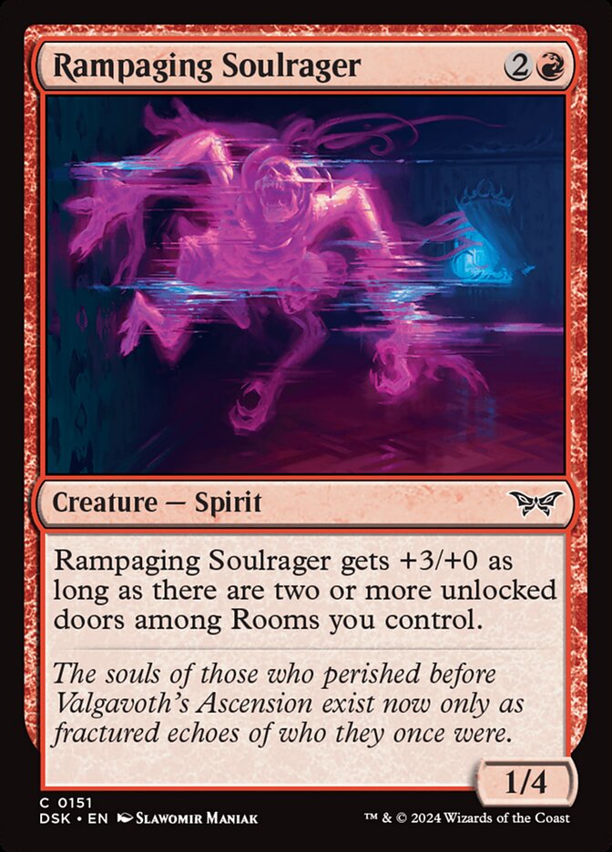 Rampaging Soulrager – Common Magic: The Gathering card from Duskmourn: House of Horror (#151)