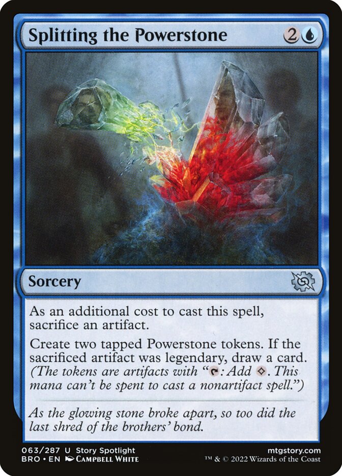 Splitting the Powerstone – Uncommon Magic: The Gathering card from The Brothers' War (#63)