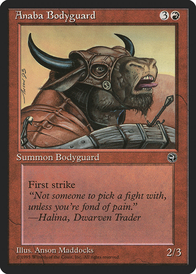 Anaba Bodyguard – Common Magic: The Gathering card from Homelands (#66b)