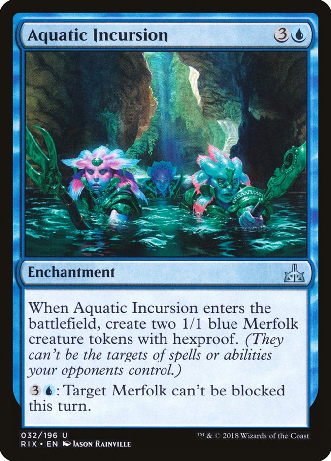 Aquatic Incursion – Uncommon Magic: The Gathering card from Rivals of Ixalan (#32)