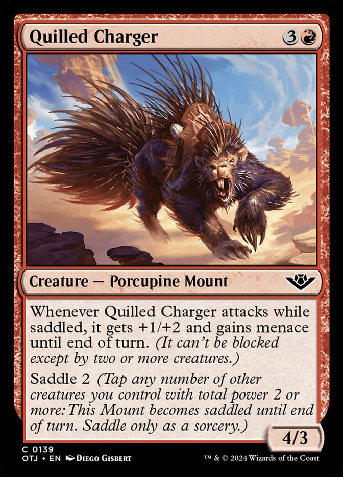 Quilled Charger – Common Magic: The Gathering card from Outlaws of Thunder Junction (#139)
