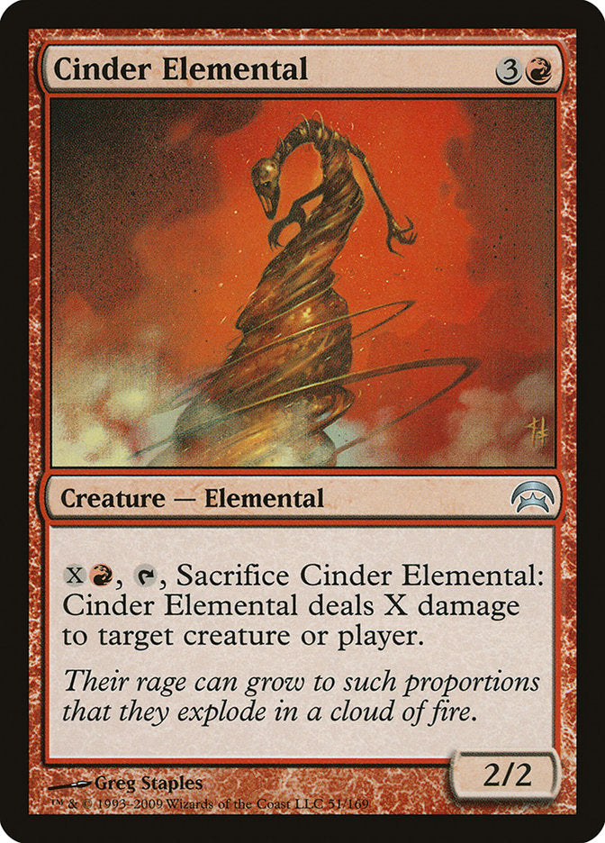 Cinder Elemental – Uncommon Magic: The Gathering card from Planechase (#51)