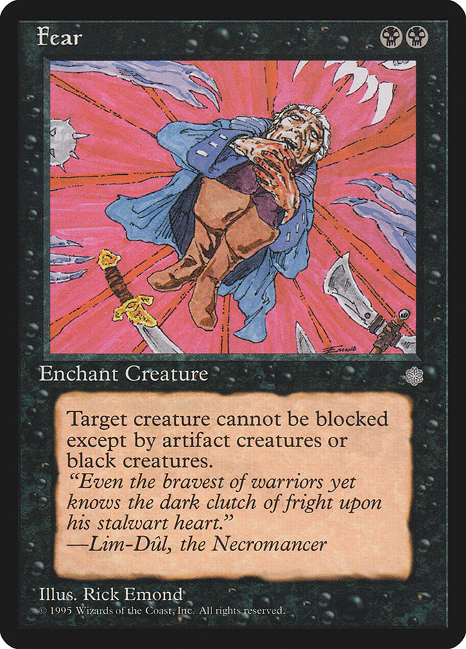 Fear – Common Magic: The Gathering card from Ice Age (#124)