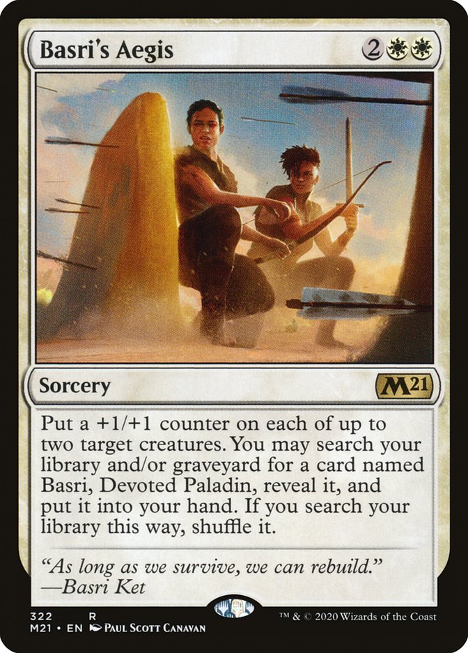 Basri's Aegis – Rare Magic: The Gathering card from Core Set 2021 (#322)