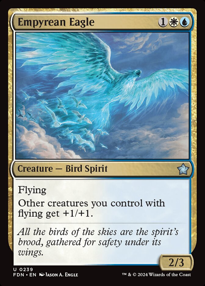 Empyrean Eagle – Uncommon Magic: The Gathering card from Foundations (#239)