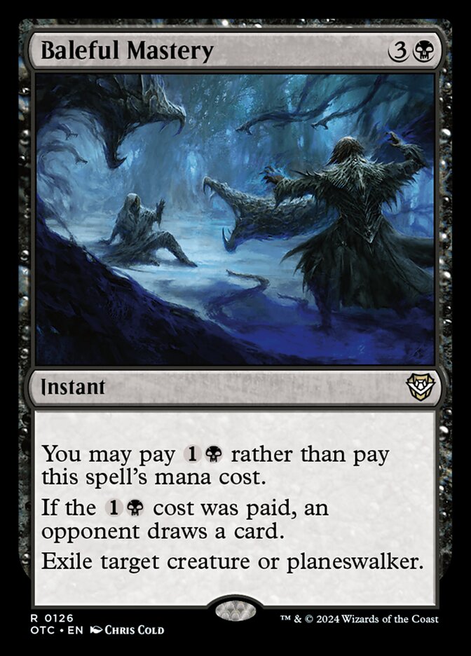Baleful Mastery – Rare Magic: The Gathering card from Outlaws of Thunder Junction Commander (#126)