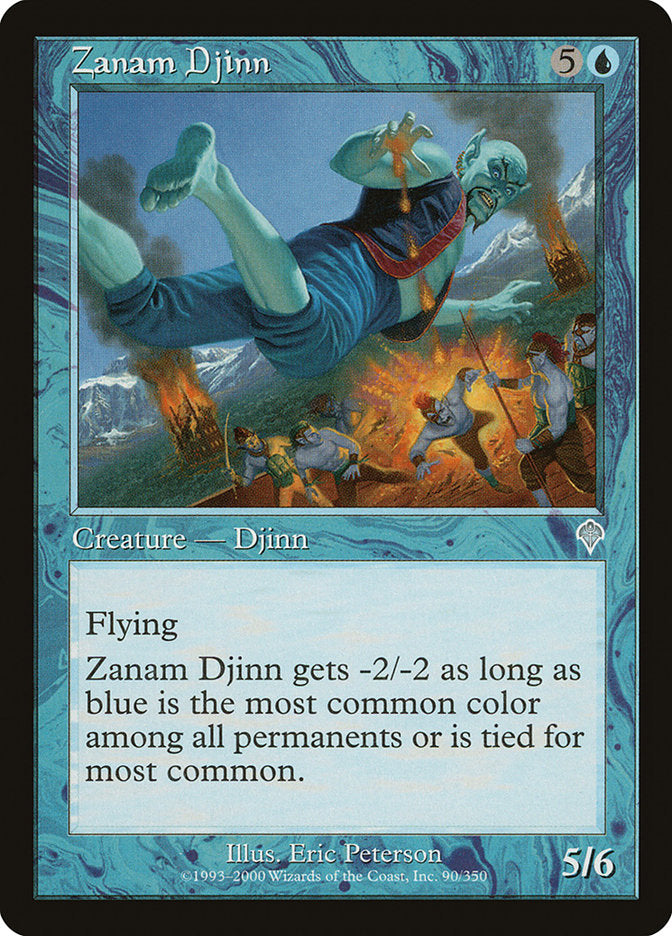 Zanam Djinn – Uncommon Magic: The Gathering card from Invasion (#90)