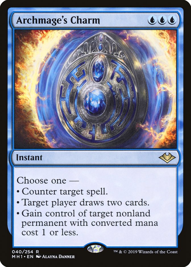 Archmage's Charm – Rare Magic: The Gathering card from Modern Horizons (#40)