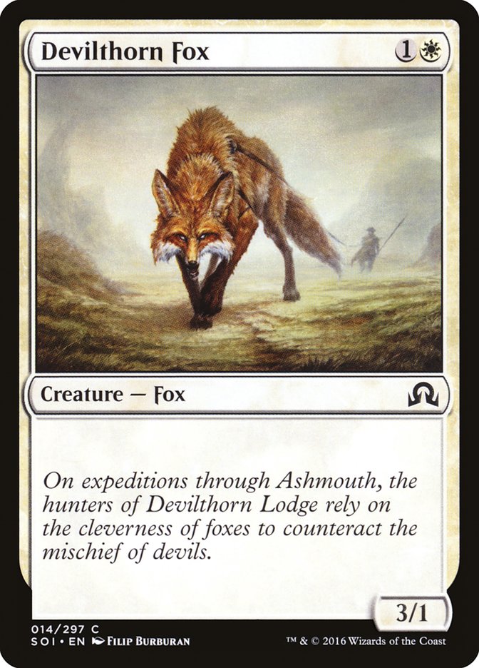Devilthorn Fox – Common Magic: The Gathering card from Shadows over Innistrad (#14)