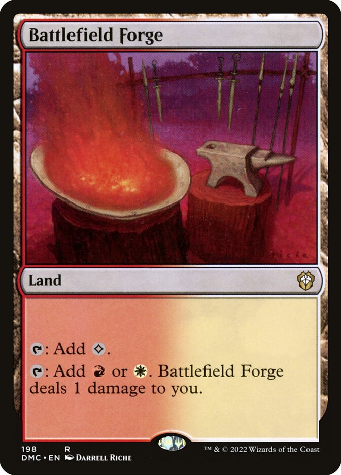 Battlefield Forge – Rare Magic: The Gathering card from Dominaria United Commander (#198)