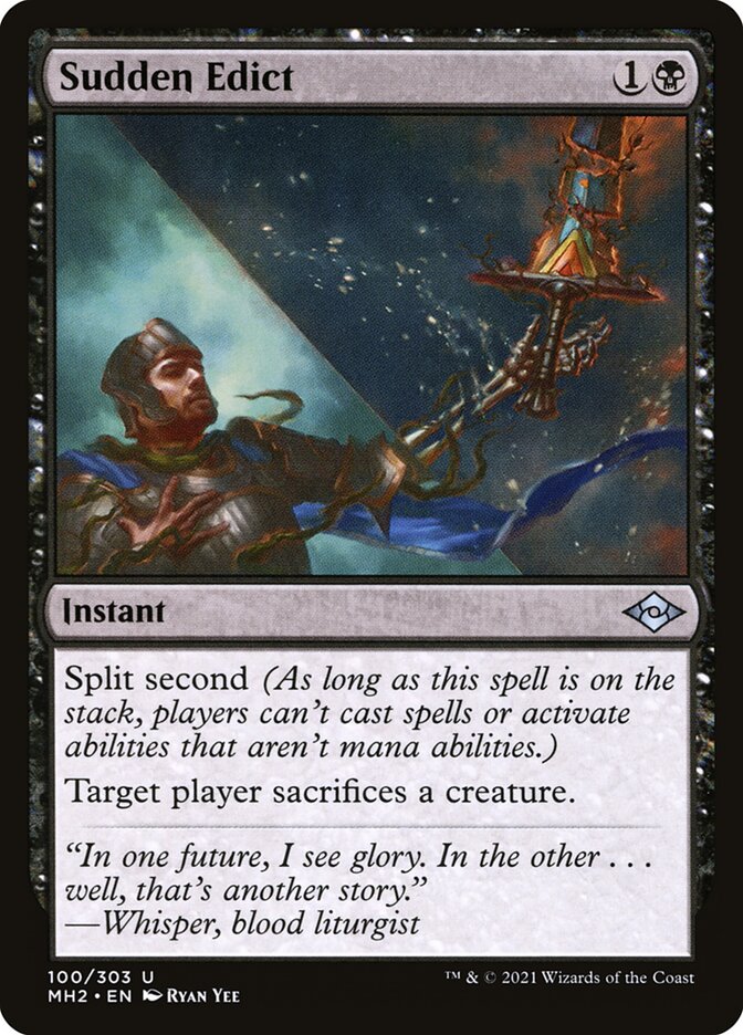 Sudden Edict – Uncommon Magic: The Gathering card from Modern Horizons 2 (#100)