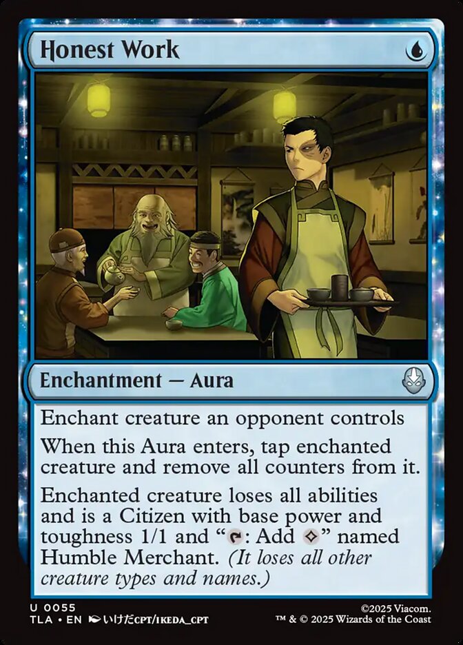 Honest Work – Uncommon Magic: The Gathering card from Avatar: The Last Airbender (#55)
