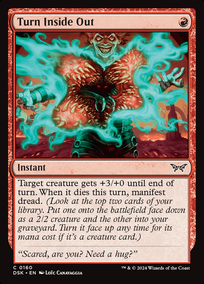 Turn Inside Out – Common Magic: The Gathering card from Duskmourn: House of Horror (#160)