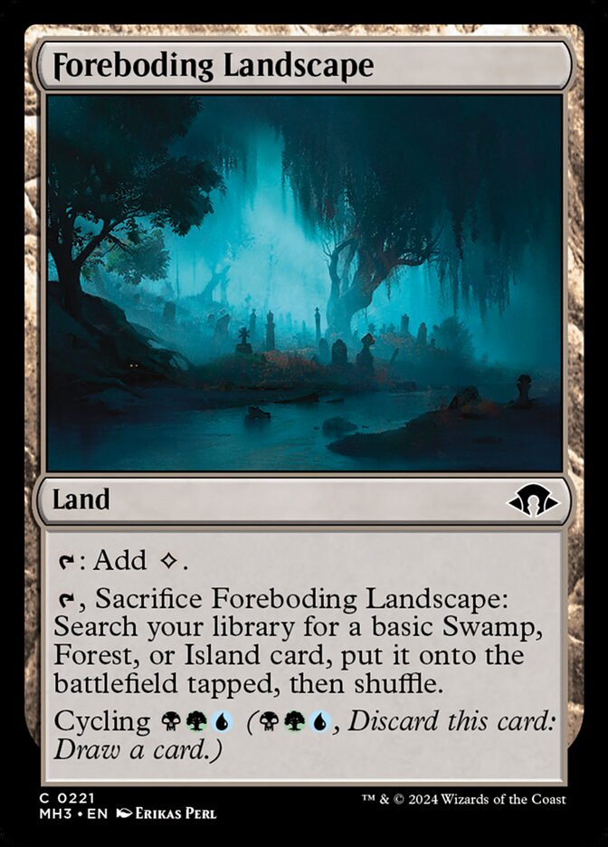 Foreboding Landscape – Common Magic: The Gathering card from Modern Horizons 3 (#221)