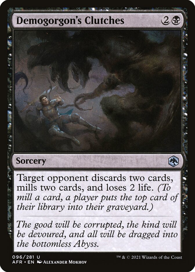 Demogorgon's Clutches – Uncommon Magic: The Gathering card from Adventures in the Forgotten Realms (#96)