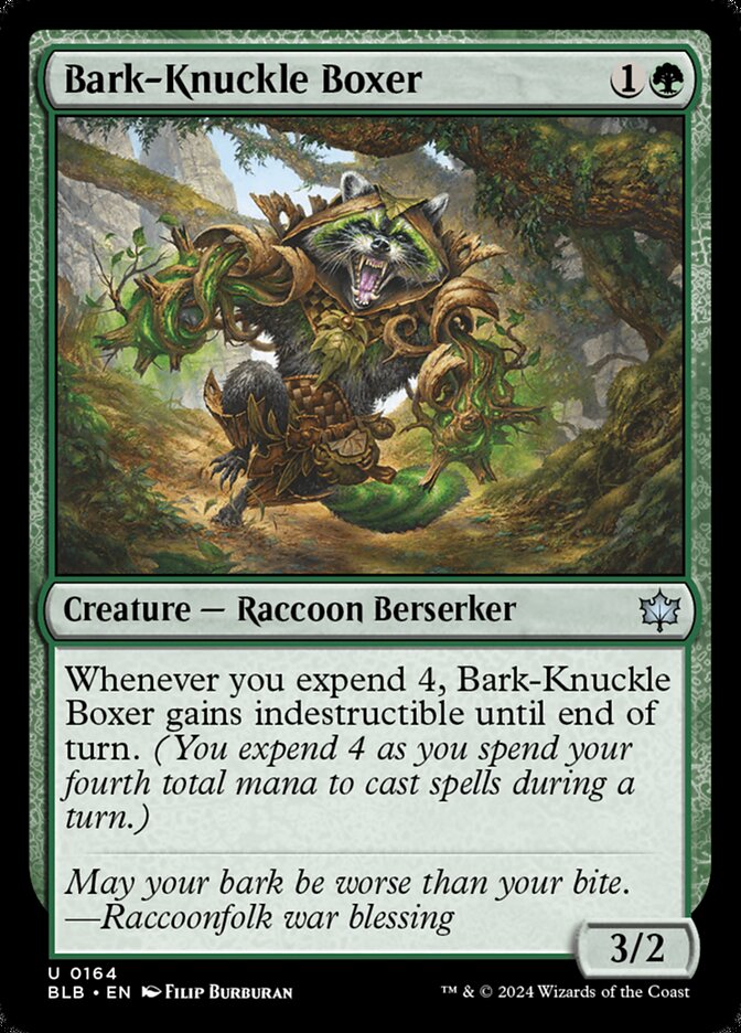 Bark-Knuckle Boxer – Uncommon Magic: The Gathering card from Bloomburrow (#164)