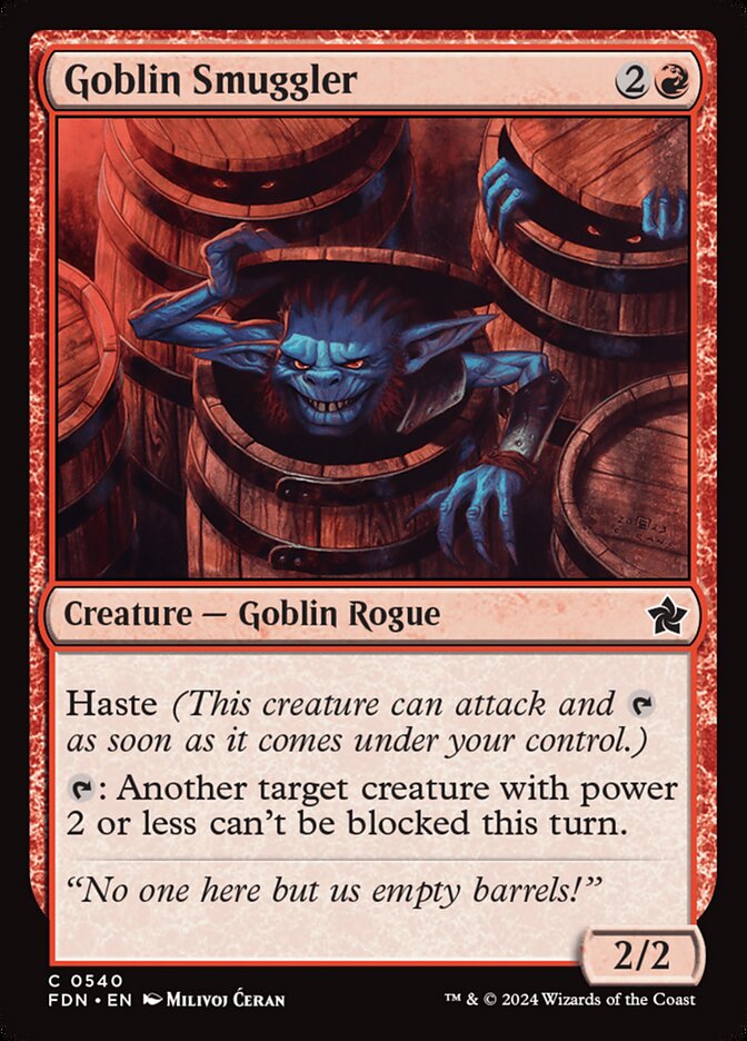 Goblin Smuggler – Common Magic: The Gathering card from Foundations (#540)