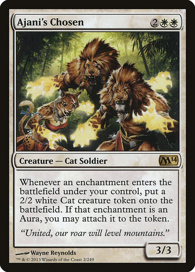 Ajani's Chosen – Rare Magic: The Gathering card from Magic 2014 (#2)