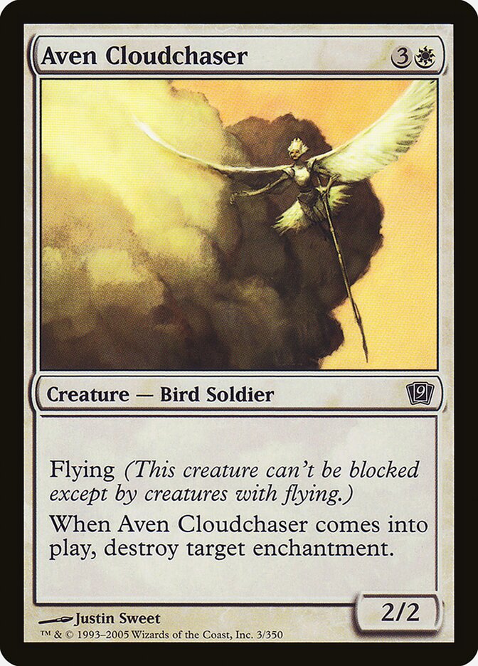 Aven Cloudchaser – Common Magic: The Gathering card from Ninth Edition (#3★)