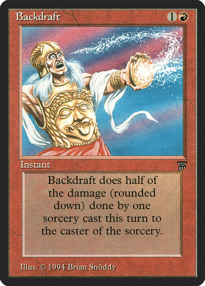 Backdraft – Uncommon Magic: The Gathering card from Legends (#132)