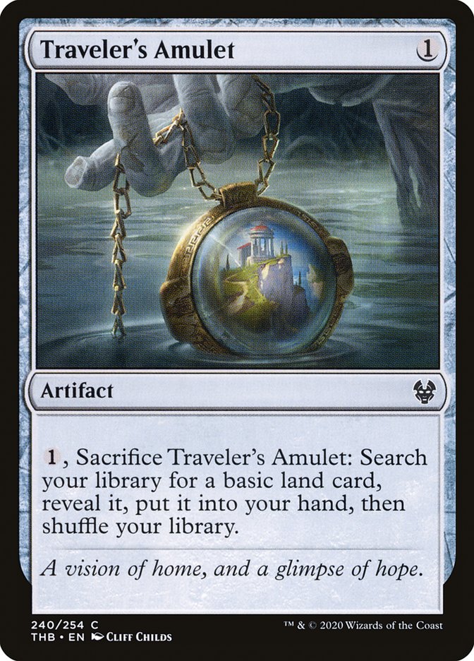 Traveler's Amulet – Common Magic: The Gathering card from Theros Beyond Death (#240)