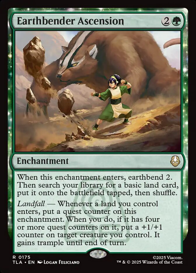 Earthbender Ascension – Rare Magic: The Gathering card from Avatar: The Last Airbender (#175)