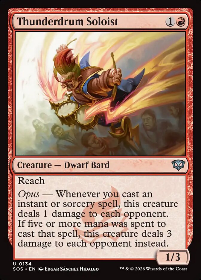 Thunderdrum Soloist – Uncommon Magic: The Gathering card from Secrets of Strixhaven (#134)