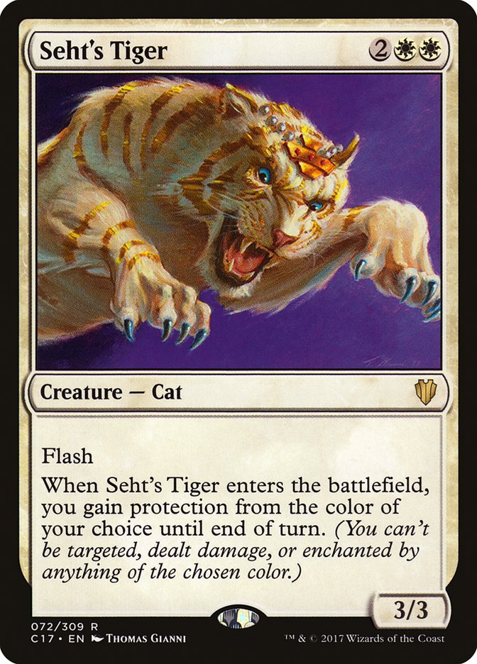 Seht's Tiger – Rare Magic: The Gathering card from Commander 2017 (#72)