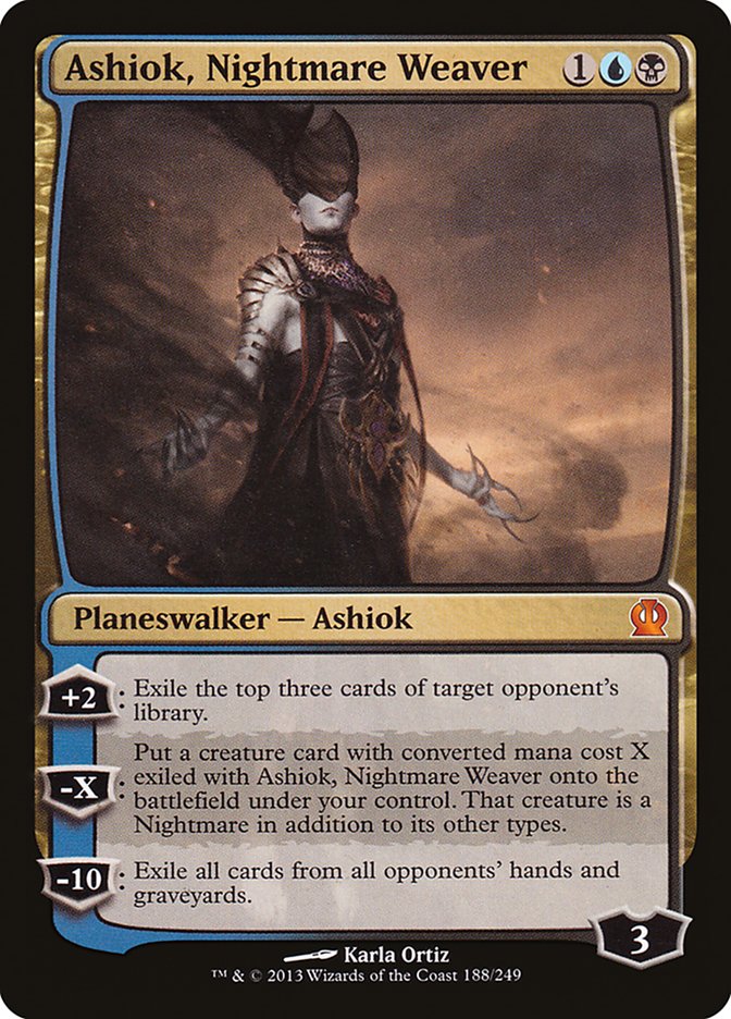 Ashiok, Nightmare Weaver – Mythic Magic: The Gathering card from Theros (#188)