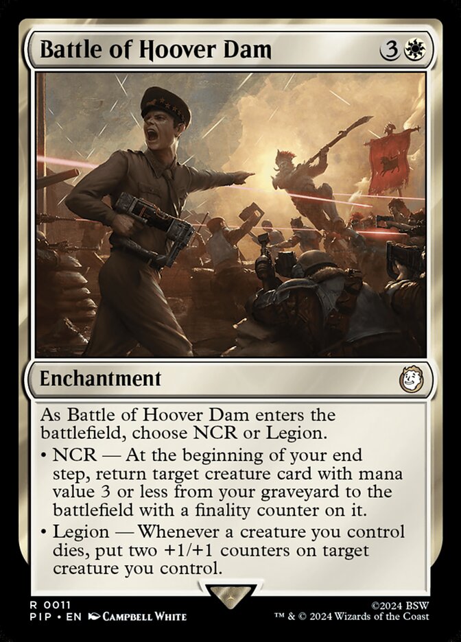 Battle of Hoover Dam – Rare Magic: The Gathering card from Fallout (#11)