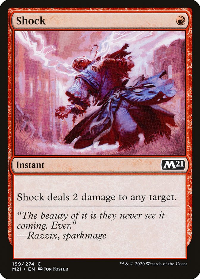 Shock – Common Magic: The Gathering card from Core Set 2021 (#159)